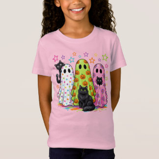 Camiseta Fantasmas Fofos e Gatos Pretos