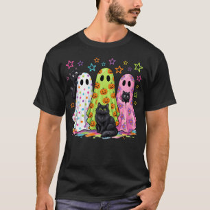 Camiseta Fantasmas Fofos e Gatos Pretos