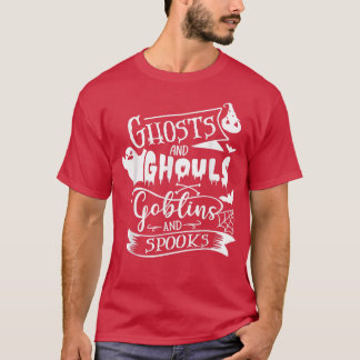 Camiseta Fantasmas Goblins Ghouls Engraçado Dia das Bruxas
