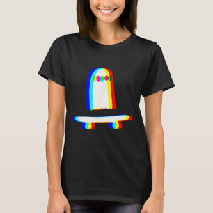 Camiseta Fantasmas Skateboard Preguiçoso Fantasia de Hallow
