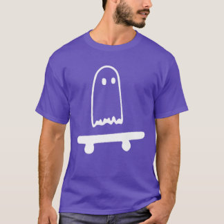Camiseta Fantasmas Skateboard Preguiçoso Roupa de Halloween