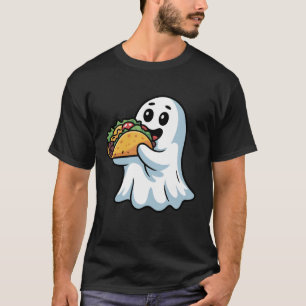Camiseta Fantasminha Comendo Tacos Fantasia Assustadora de