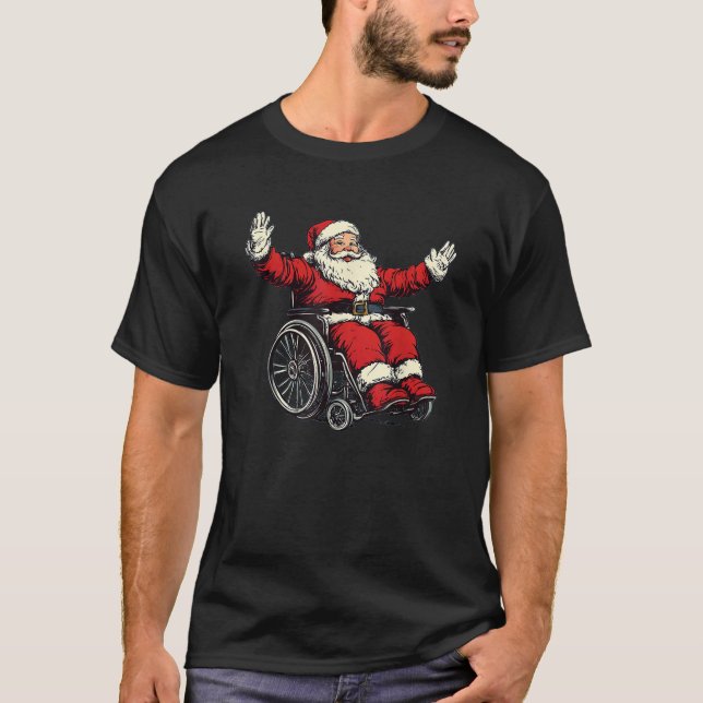 Camiseta Fantástico Cadeira de Rodas Santa Claus Figurino p (Frente)