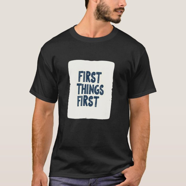 Camiseta Fantástico Conjunto de Emblema Primeiro as Primeir (Frente)