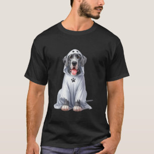 Camiseta Fantástico Fantasma Grande Cachorro Dane Ao Foguet