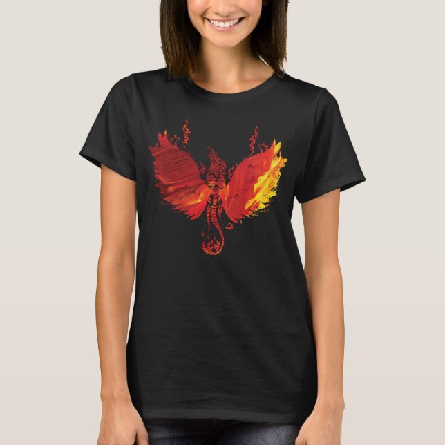 Camiseta Fantástico Fênix Red Firebird Ascensão Engraçado P (Frente)