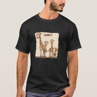 Camiseta Fantástico Figurino da Família Girafa para Família