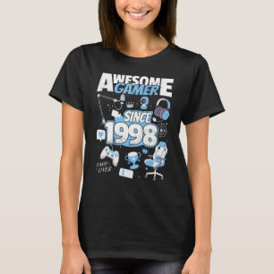 Camiseta Fantástico Jogador desde 1998 Boy Girl Gaming Setu
