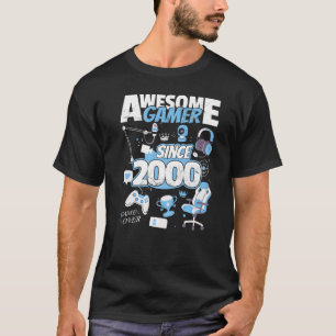 Camiseta Fantástico Jogador desde 2000 Boy Girl Gaming Setu