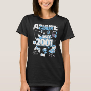 Camiseta Fantástico Jogador desde 2001 Boy Girl Gaming Setu