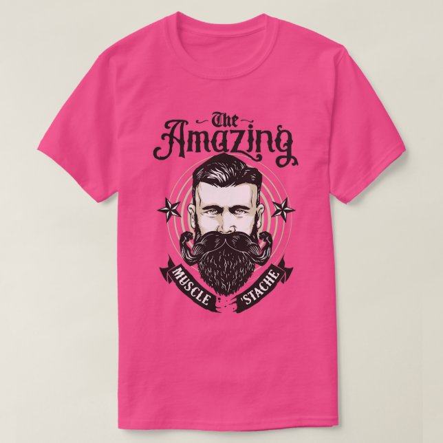 Camiseta Fantástico no bigode muscular (Frente do Design)