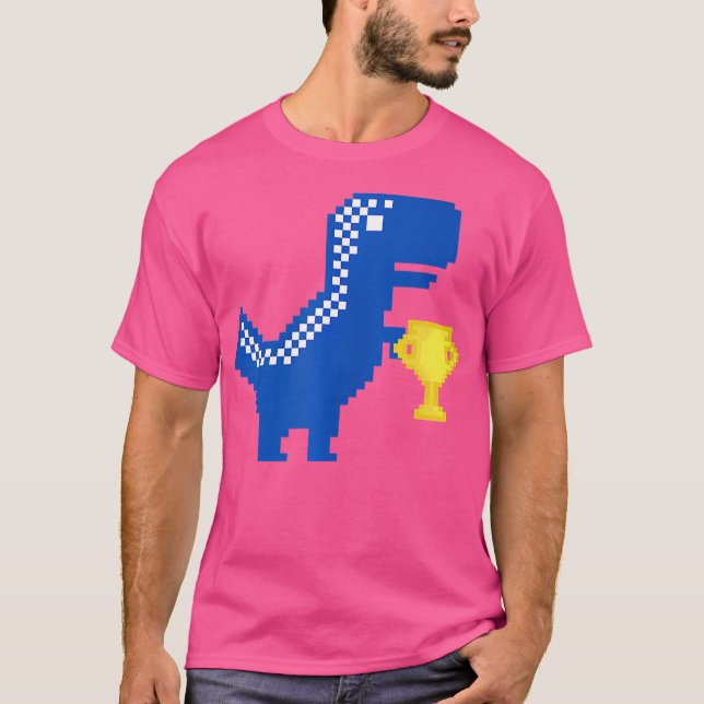 Camiseta Fantástico Vencedor Troféu de Campeão Dinossauro T (Frente)