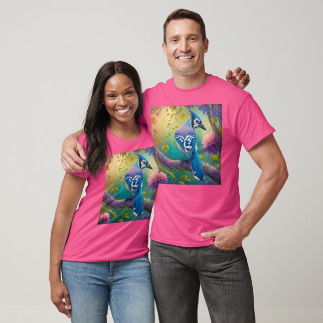 Camiseta Fantasy Birds Blue Jay (Unissex)