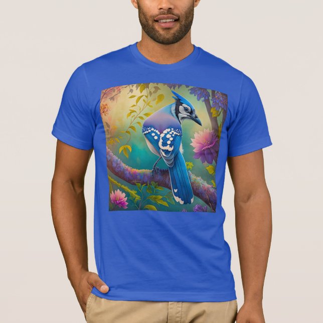 Camiseta Fantasy Birds Blue Jay (Frente)