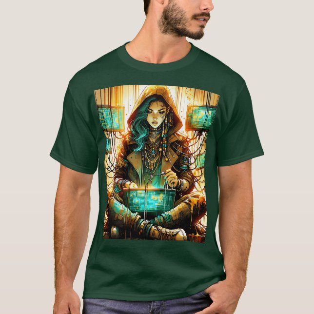Camiseta Fantasy Cibert - Mulher Verde (Frente)