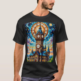 Camiseta Fantasy Clocktower Mosaic Art Tee