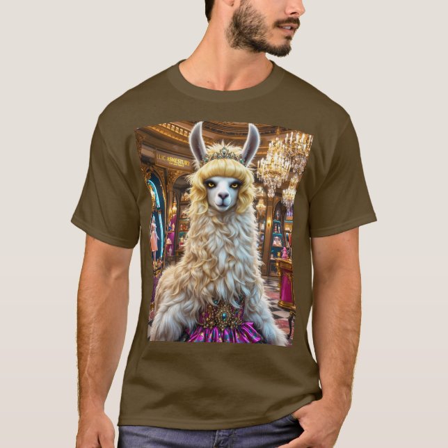 Camiseta Fantasy Cute Drama Llama Queen (Frente)