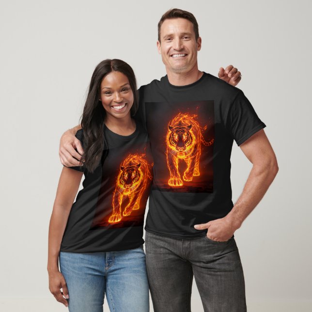 Camiseta Fantasy Cute Fire Big Tiger (Unissex)