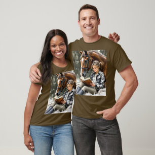 Camiseta Fantasy Cute Garden Horse Girl