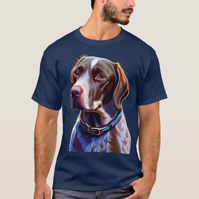Camiseta Fantasy Cute German Shorthired Pointer (Frente)