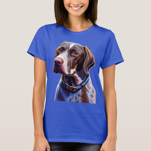 Camiseta Fantasy Cute German Shorthired Pointer (Frente)