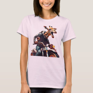 Camiseta Fantasy Cute Giraffe Riding Bike
