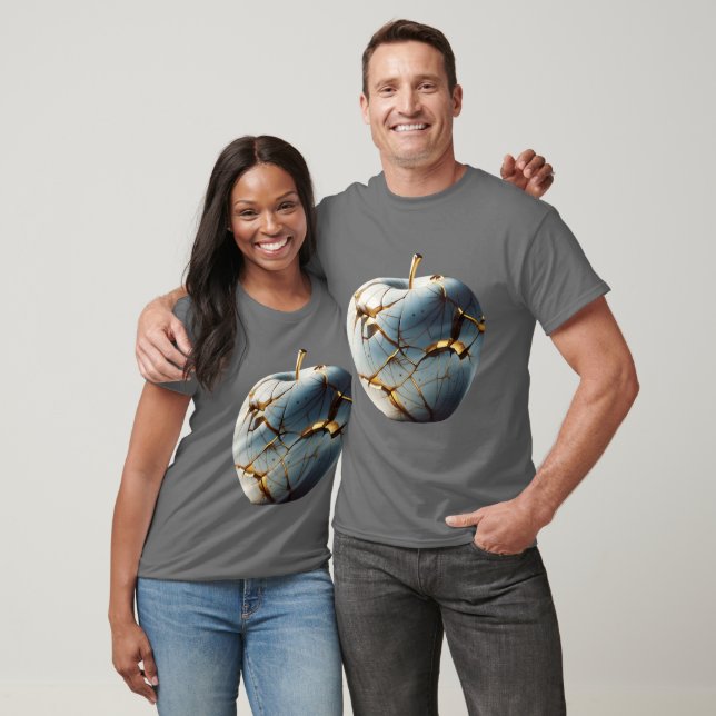 Camiseta Fantasy Cute Kintsugi Porcelain Apple (Unissex)