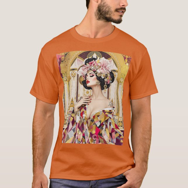 Camiseta Fantasy Cute Lady Art Deco (Frente)