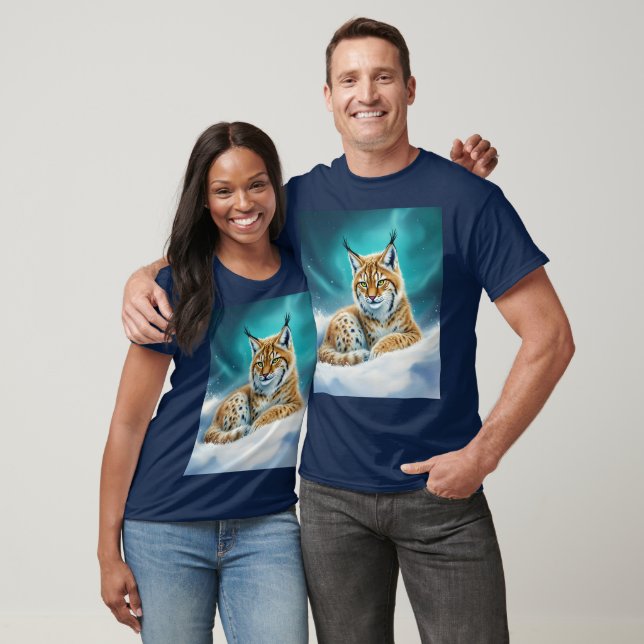 Camiseta Fantasy Cute Lynx Winter (Unissex)