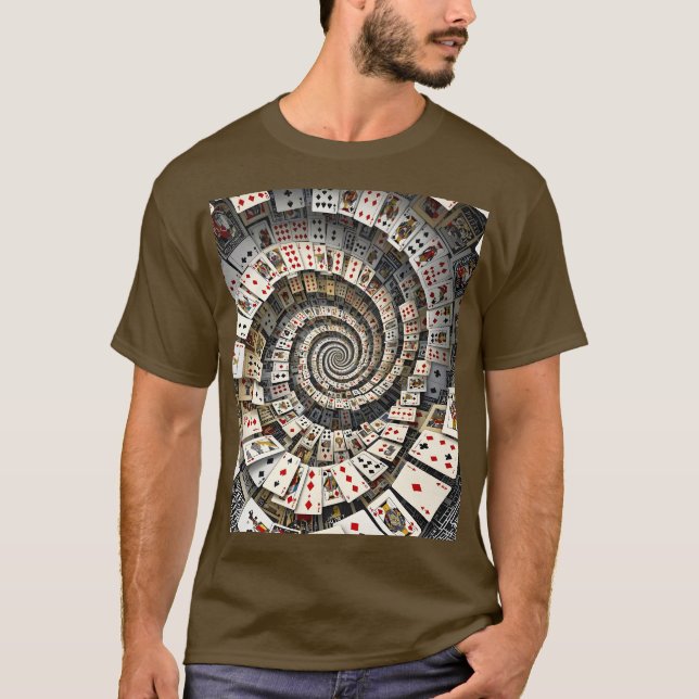 Camiseta Fantasy Cute Spiral Cards Staircase (Frente)