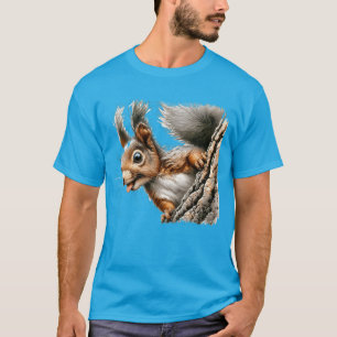Camiseta Fantasy Cute Squirrel Watercolor Tongue