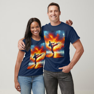 Camiseta Fantasy Cute Sunset Karate Fighter