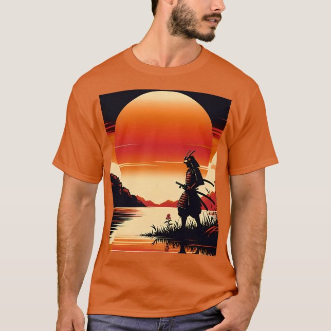 Camiseta Fantasy Cute Sunset Samurai Sun (Frente)
