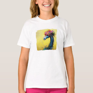 Camiseta Fantasy Dragão floral T-Shirt