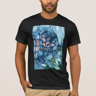 Camiseta Fantasy Fairy Anime Girl Victorian Blue