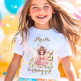 Camiseta Fantasy Fairy wildflower pastel aniversario