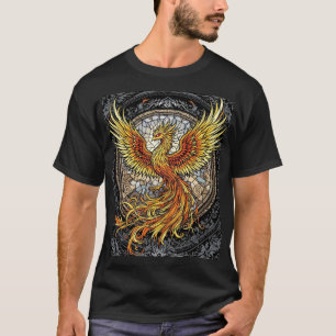 Camiseta Fantasy Fênix Cinza Laranja