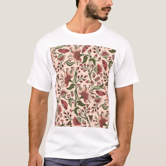 Camiseta Fantasy Flowers Paisley Hand Drawn (Frente)