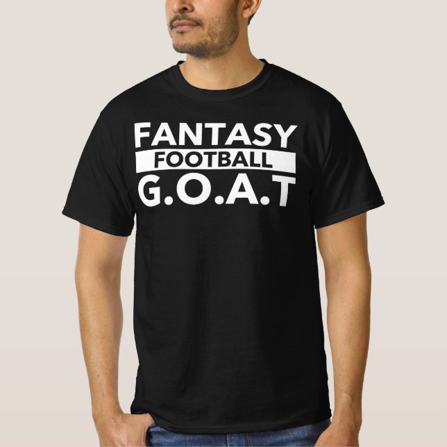 Camiseta Fantasy Football GOAT - Champion Funny League Draf (Frente)