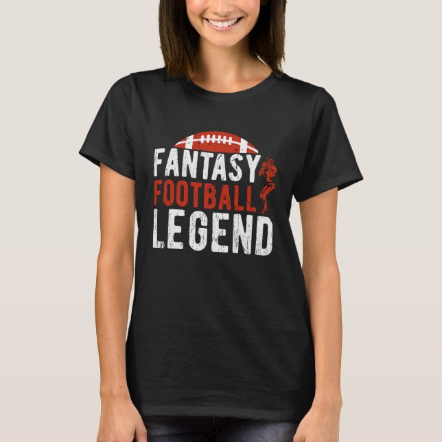 Camiseta Fantasy Football Legend Flag Dad Father's Day (Frente)