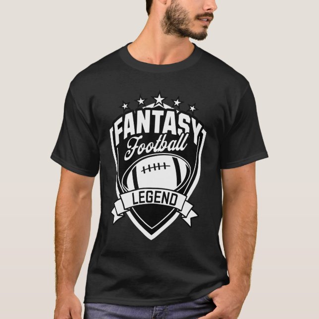 Camiseta Fantasy Football Legend Retro Fantasy Football (Frente)