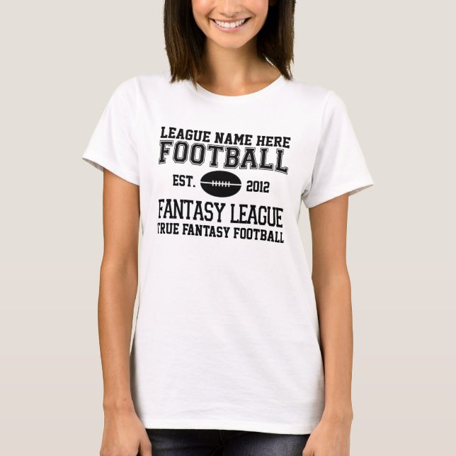 Camiseta FANTASY Futebol LEAGUE Personalizável Tee (Frente)