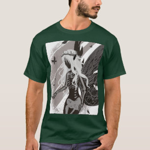 Camiseta Fantasy Gótico Skeleton Fairy Aestic Fairyw