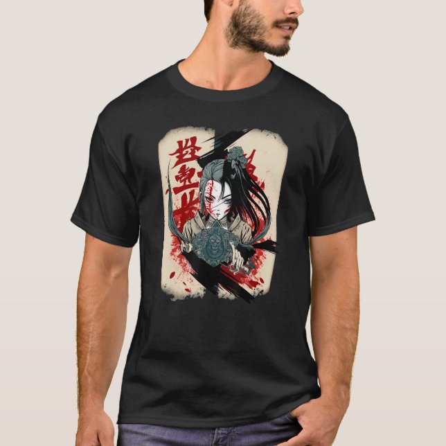 Camiseta Fantasy Kuchisake na Batalha entre o Bem e o Evi (Frente)