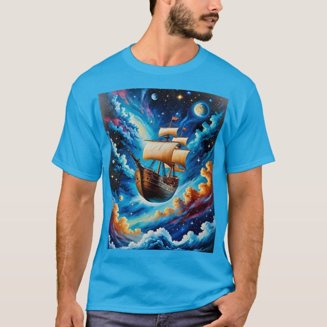 Camiseta Fantasy - Nave de Navegação no Espaço (Frente)