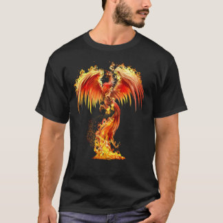 Camiseta Fantasy Orange Fire Phoenix Nasce Da Fiery A