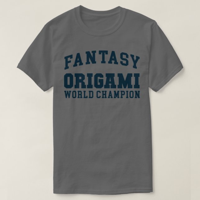 Camiseta Fantasy Origami World Champ (Frente do Design)