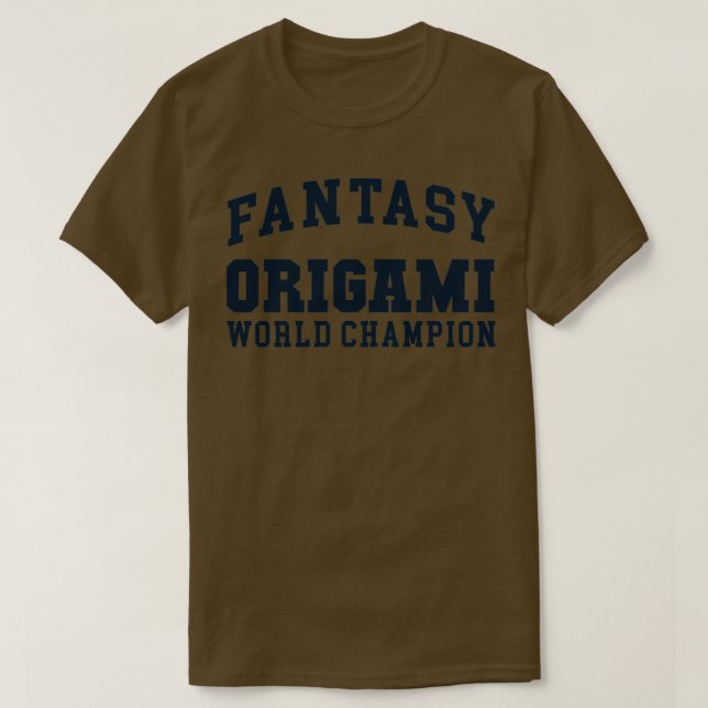 Camiseta Fantasy Origami World Champ (Frente do Design)