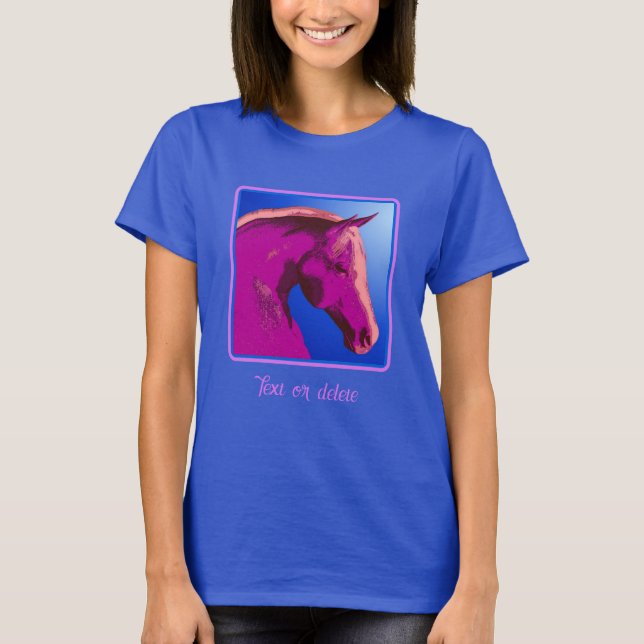 Camiseta Fantasy Pink Horse Face Personalizada (Frente)