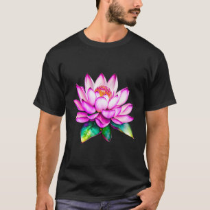 Camiseta Fantasy Pink Lotus Flower Shapes Mania